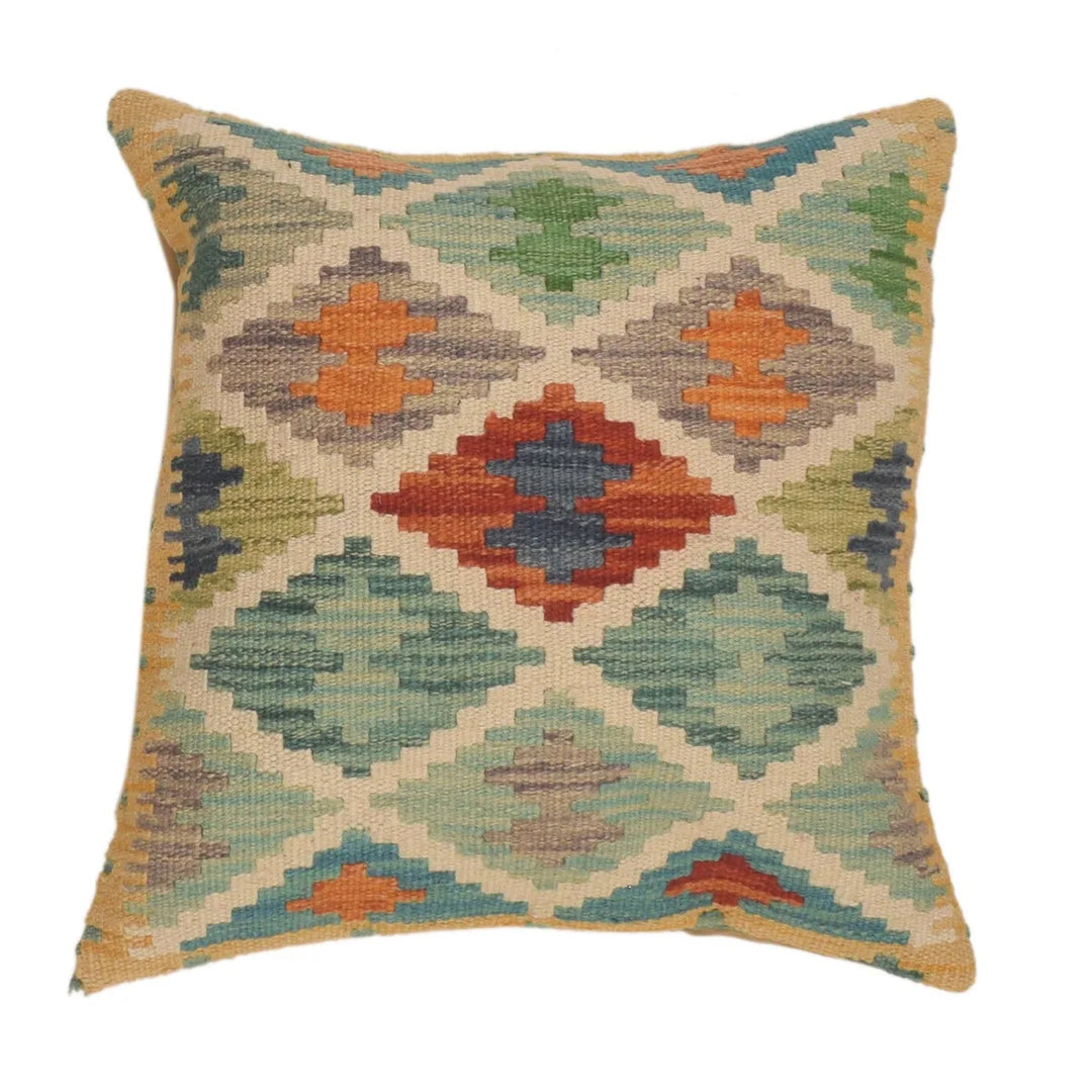 Afghan Kilim Rug 1' 6" x 1' 6" Flat-Weave | No. AL26058
