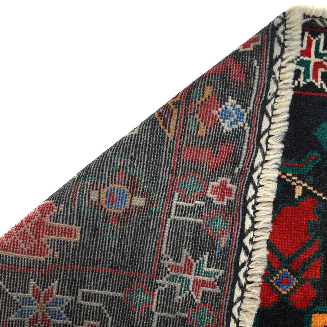 Afghan Baluchi Rug 3' 0" x 4' 9" Hand-Knotted | No. AL26084