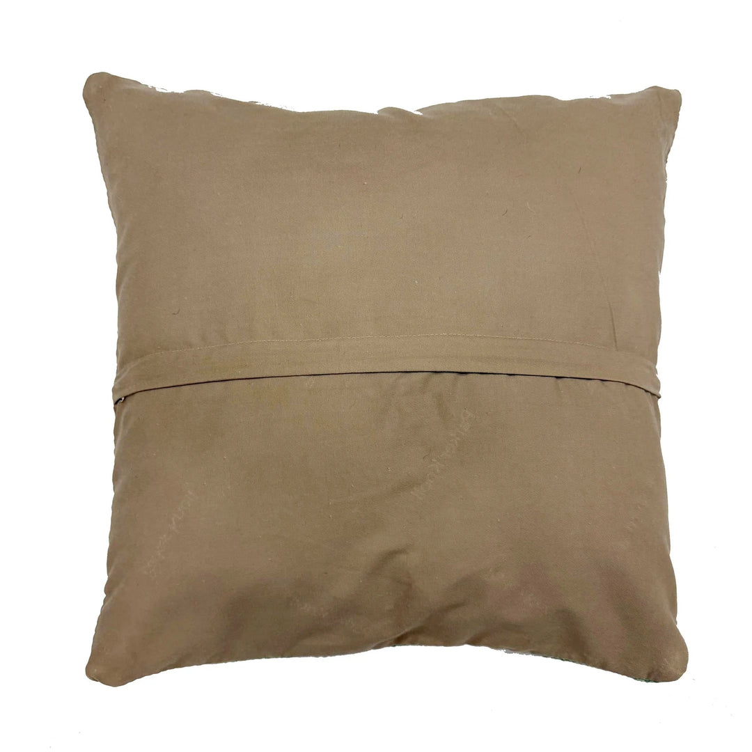 Afghan Geometric Cushion 1' 5" x 1' 5" Hand-Knotted | No. AL261316