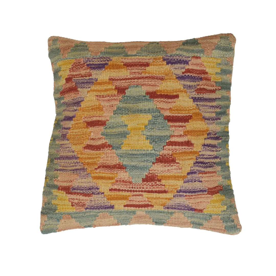 Square Size Kelim Cushion 1' 4" x 1' 3" - No. AL26132
