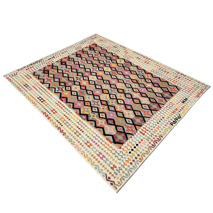 Afghan Vegetable Kilim Rug 13' 3" x 18' 10" Flat-Weave | No. AL261653