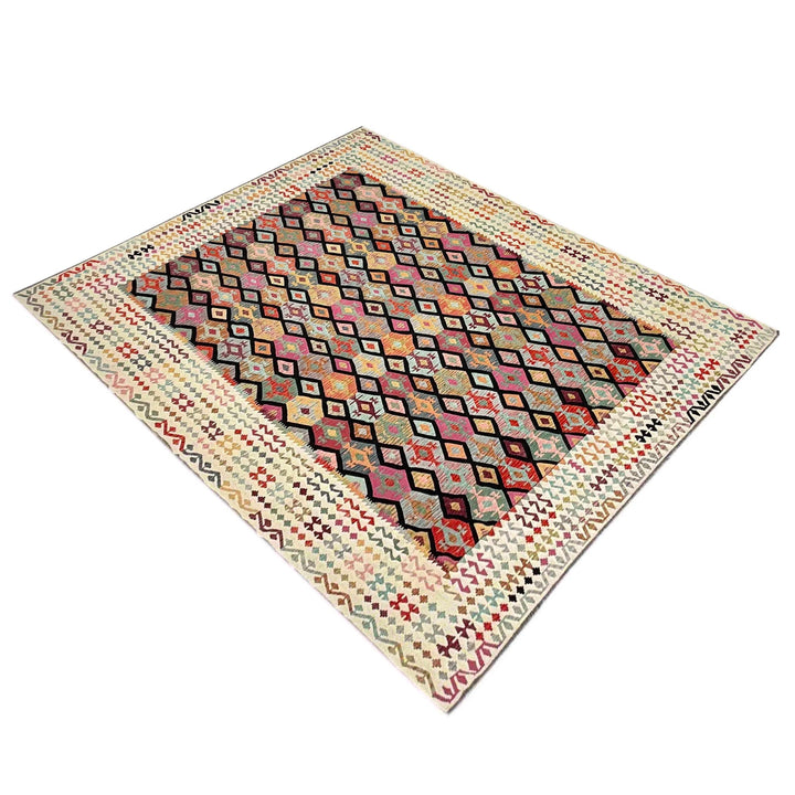 Afghan Vegetable Kilim Rug 13' 3" x 18' 10" Flat-Weave | No. AL261653