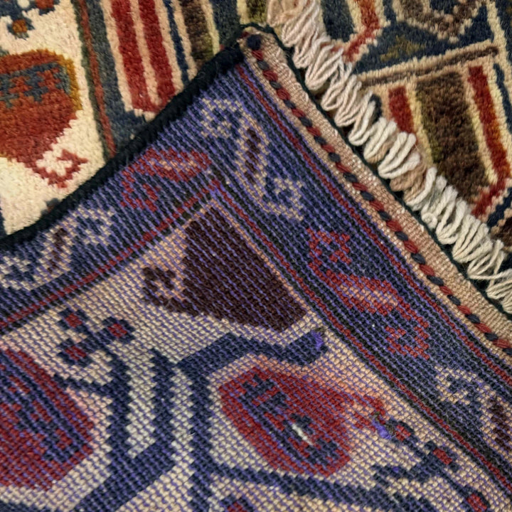 Multicolor Afghan Prayer Rug Rug 2' 7" x 4' 8" Hand-Knotted | No. AL26177