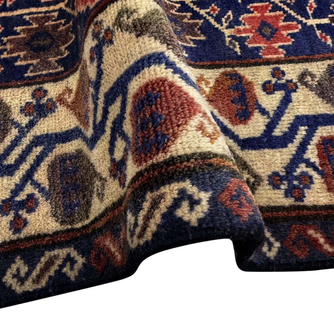 Multicolor Afghan Prayer Rug Rug 2' 7" x 4' 8" Hand-Knotted | No. AL26177