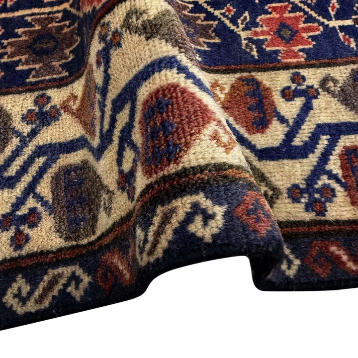 Multicolor Afghan Tribal Rug 2'7" x 4'8" Hand-Knotted | No. AL26177