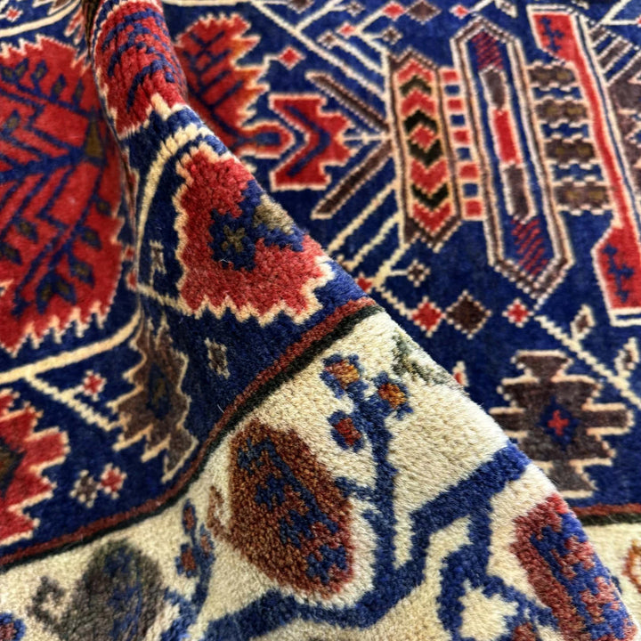 Multicolor Afghan Prayer Rug Rug 2' 7" x 4' 8" Hand-Knotted | No. AL26177