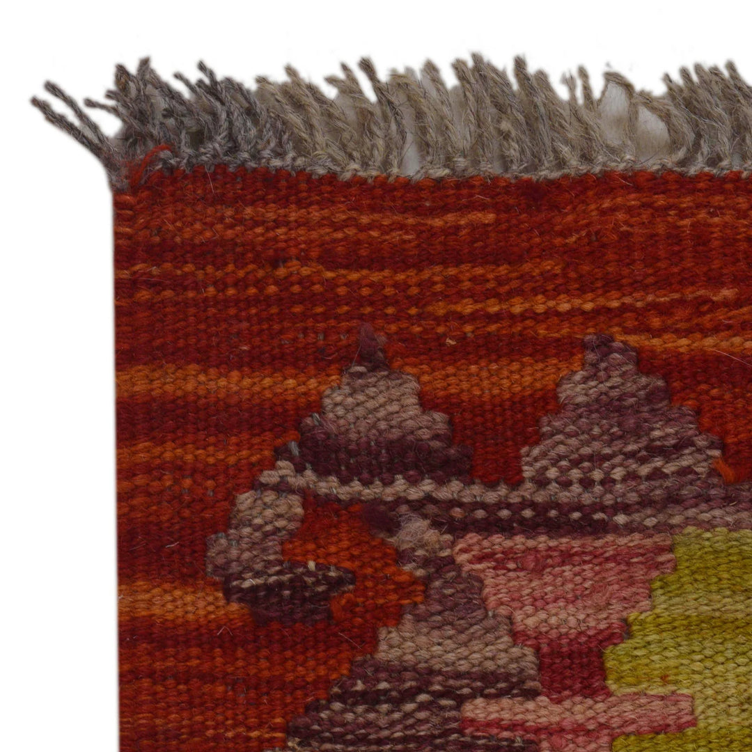 Afghan Chobi Kilim Rug 2' 7" x 3' 9" Flat-Weave | No. AL26356