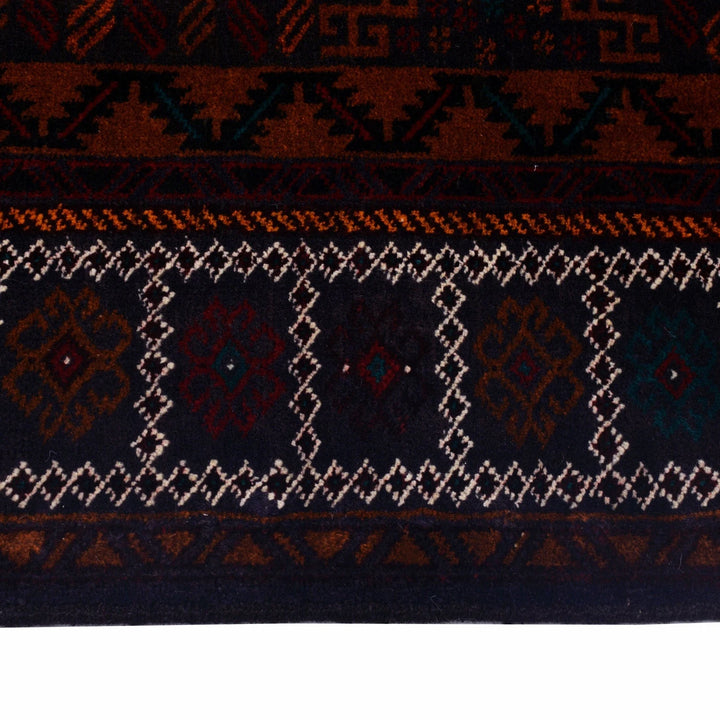 Afghan Baluchi Rug 4' 1" x 7' 1" Hand-Knotted | No. AL26363