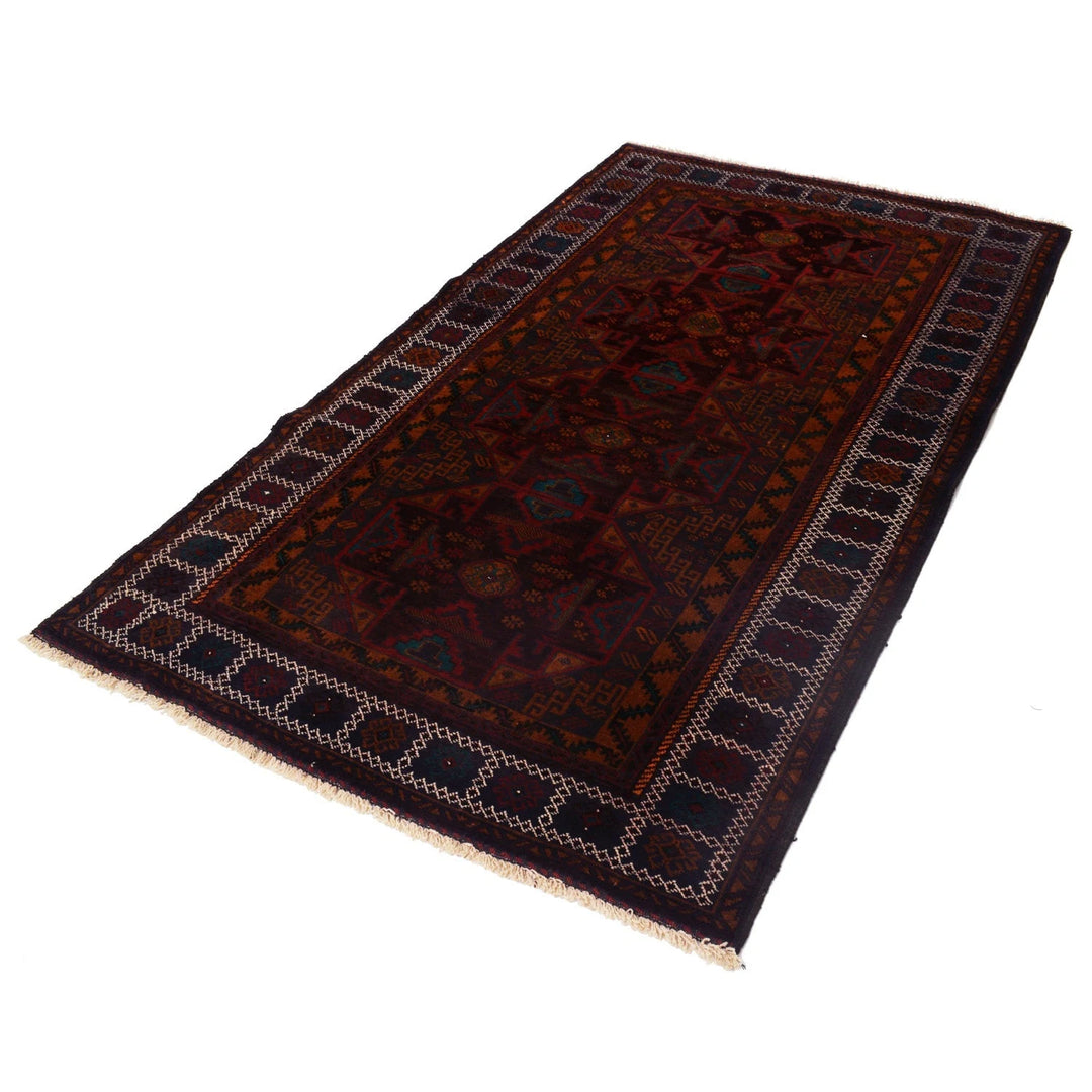 Afghan Baluchi Rug 4' 1" x 7' 1" Hand-Knotted | No. AL26363