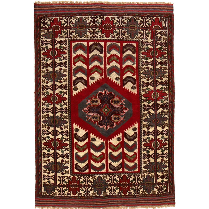 Afghan Barjista Kilim Rug 4' 0" x 6' 0" Flat-Weave | No. AL26433
