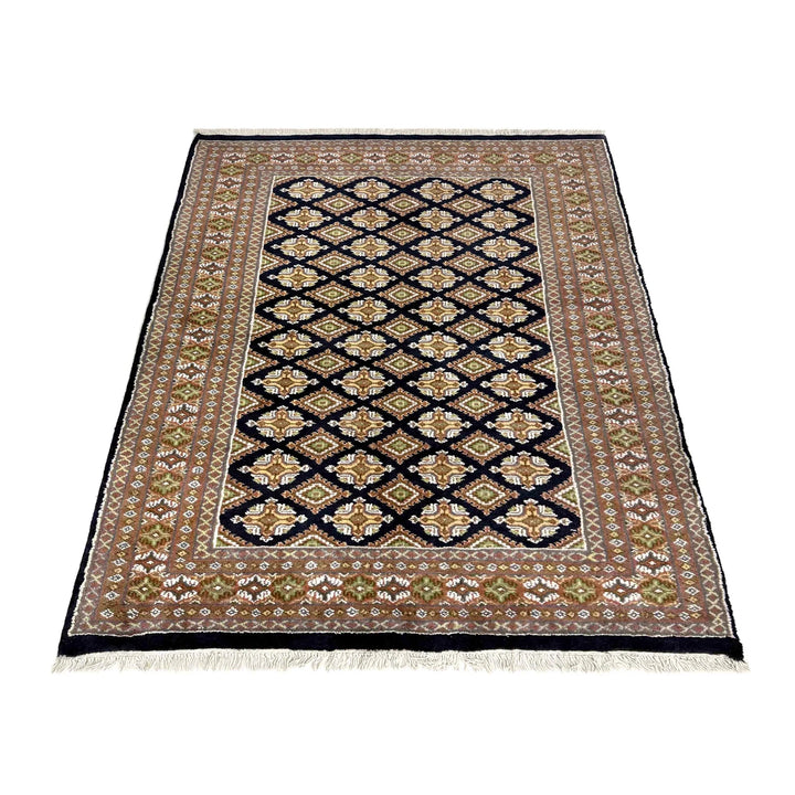 Pakistani Jaldar Rug 4' 2" x 5' 11" Hand-Knotted | No. AL265003
