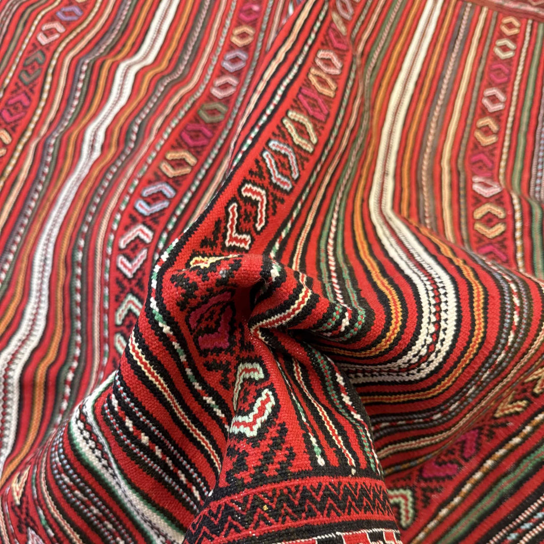 Afghan Kilim Rug 4' 9" x 6' 3" Flat-Weave | No. AL26576