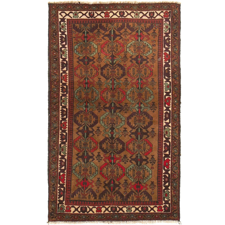 Afghan Baluchi Rug 2' 9" x 4' 7" Hand-Knotted | No. AL26615