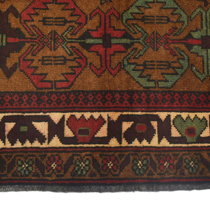 Afghan Baluchi Rug 2' 9" x 4' 7" Hand-Knotted | No. AL26615