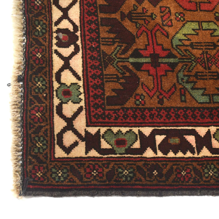 Afghan Baluchi Rug 2' 9" x 4' 7" Hand-Knotted | No. AL26615