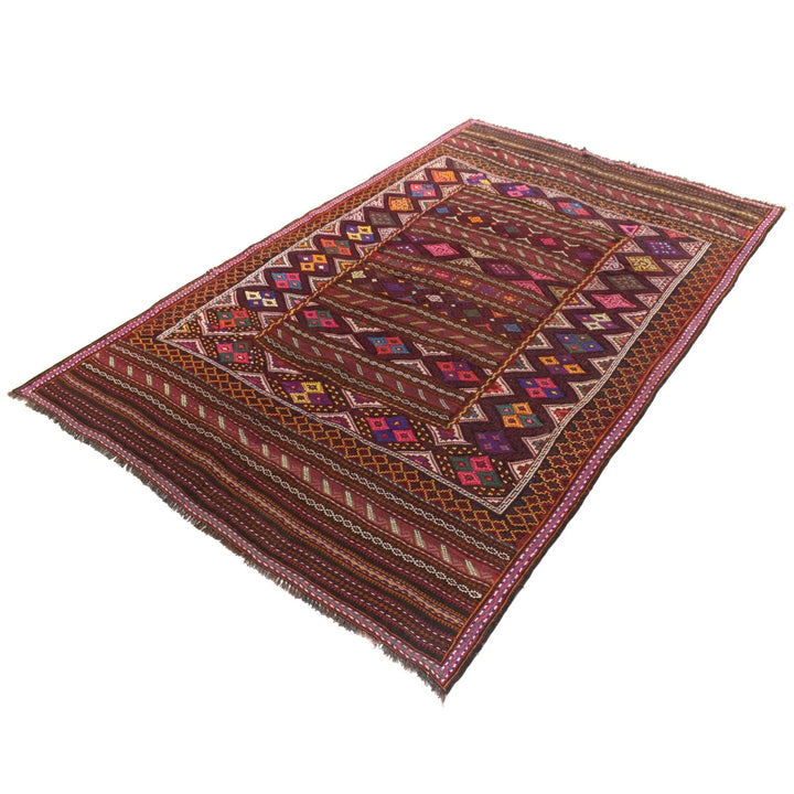 Afghan Laghari Kilim Rug 4' 9" x 7' 6" Hand-Knotted | No. AL26674
