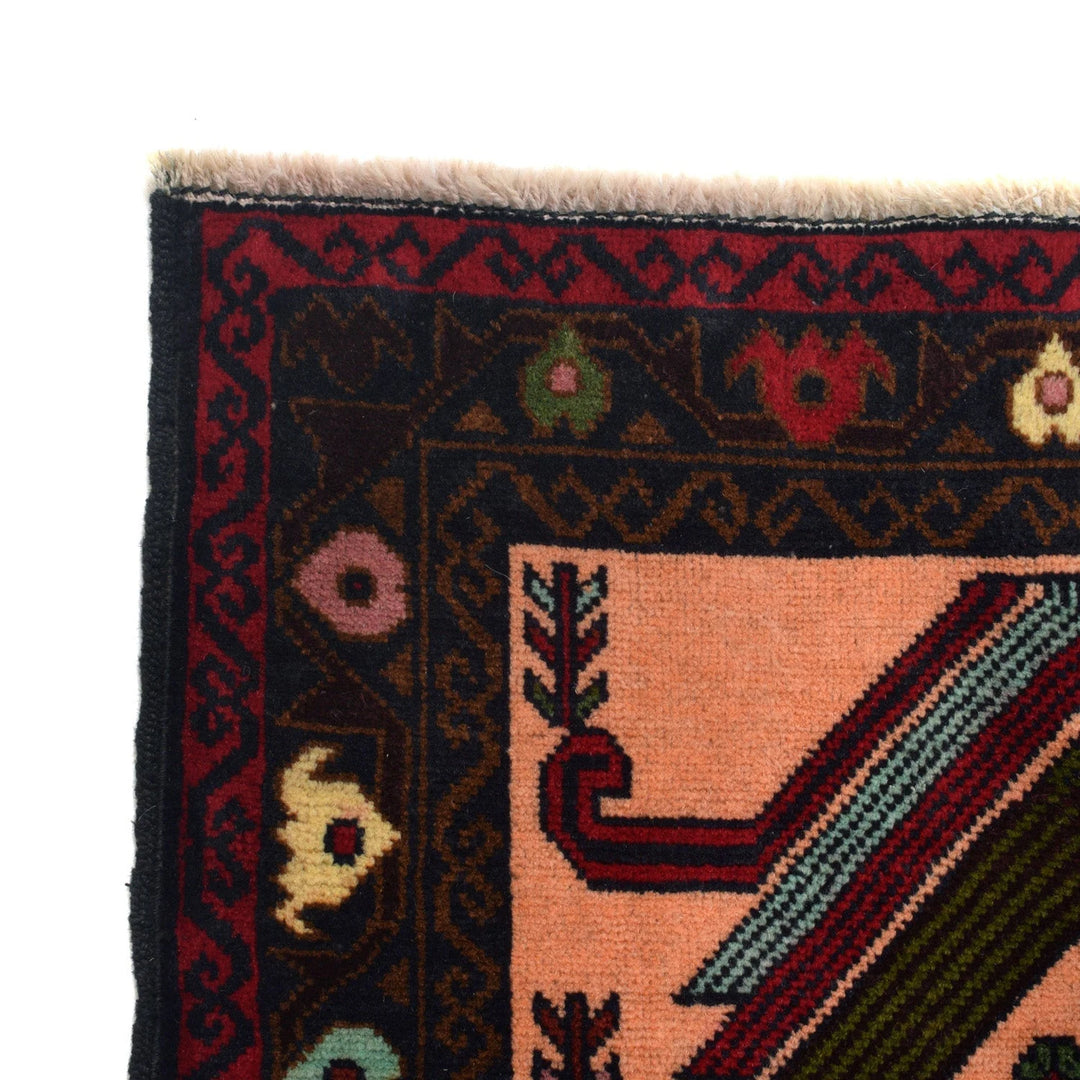 Afghan Baluchi Rug 3' 0" x 4' 7" Hand-Knotted | No. AL26722