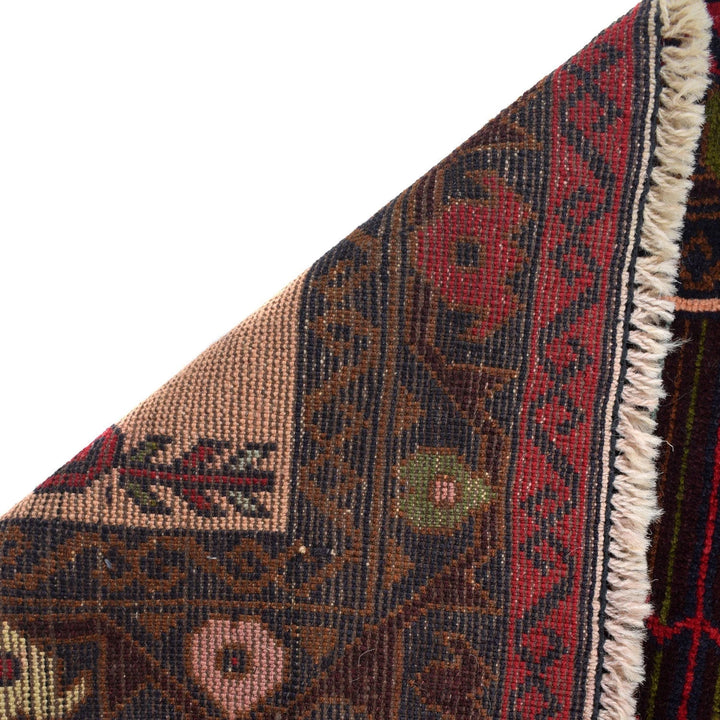 Afghan Baluchi Rug 3' 0" x 4' 7" Hand-Knotted | No. AL26722