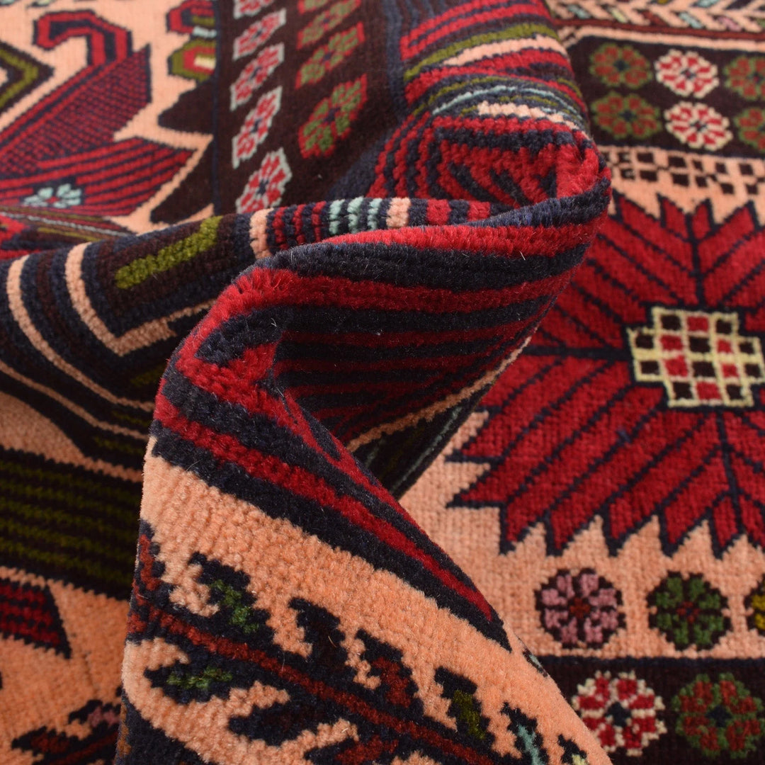 Afghan Baluchi Rug 3' 0" x 4' 7" Hand-Knotted | No. AL26722