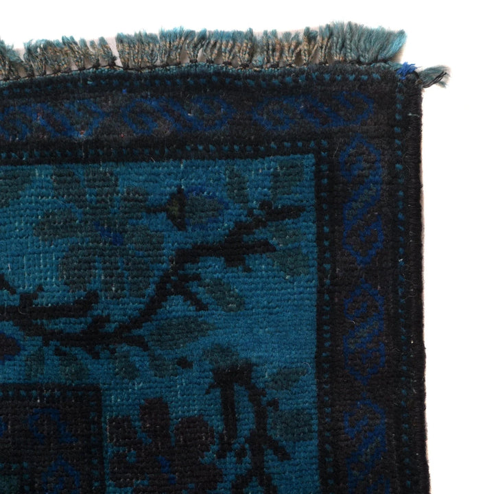 Blue Pakistani Overdye Rug 3' 7" x 6' 3" Hand-Knotted | No. AL26792