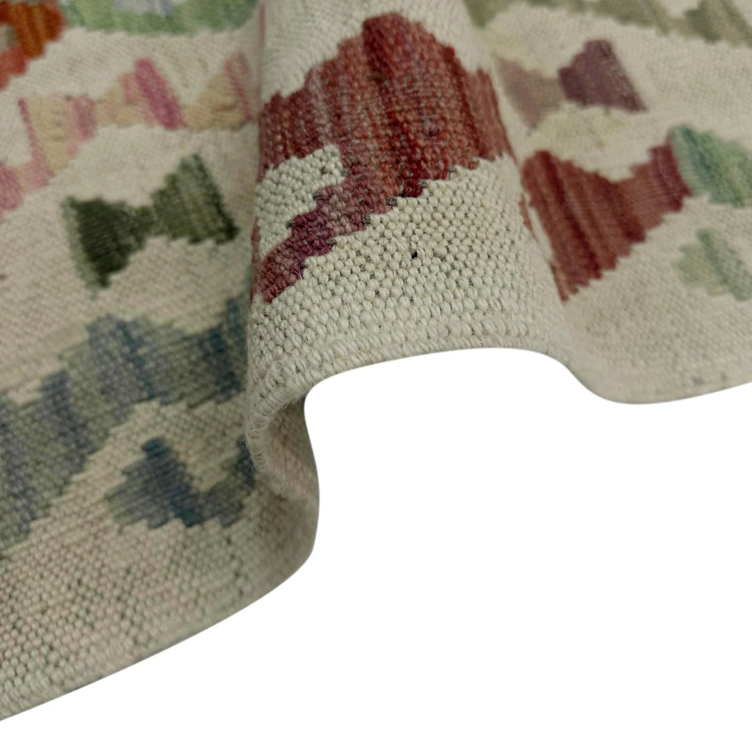 Afghan Vegetable Kilim Rug 2' 0" x 5' 7" Flat-Weave | No. AL268639