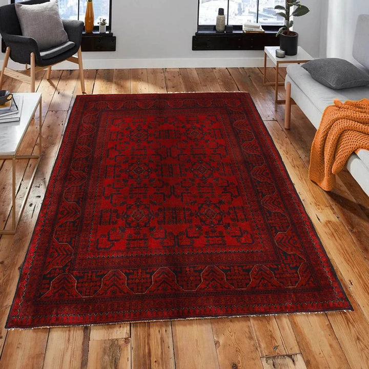 Afghan Khal Mohammadi Rug 4' 10" x 6' 6" Hand-Knotted | No. AL26867
