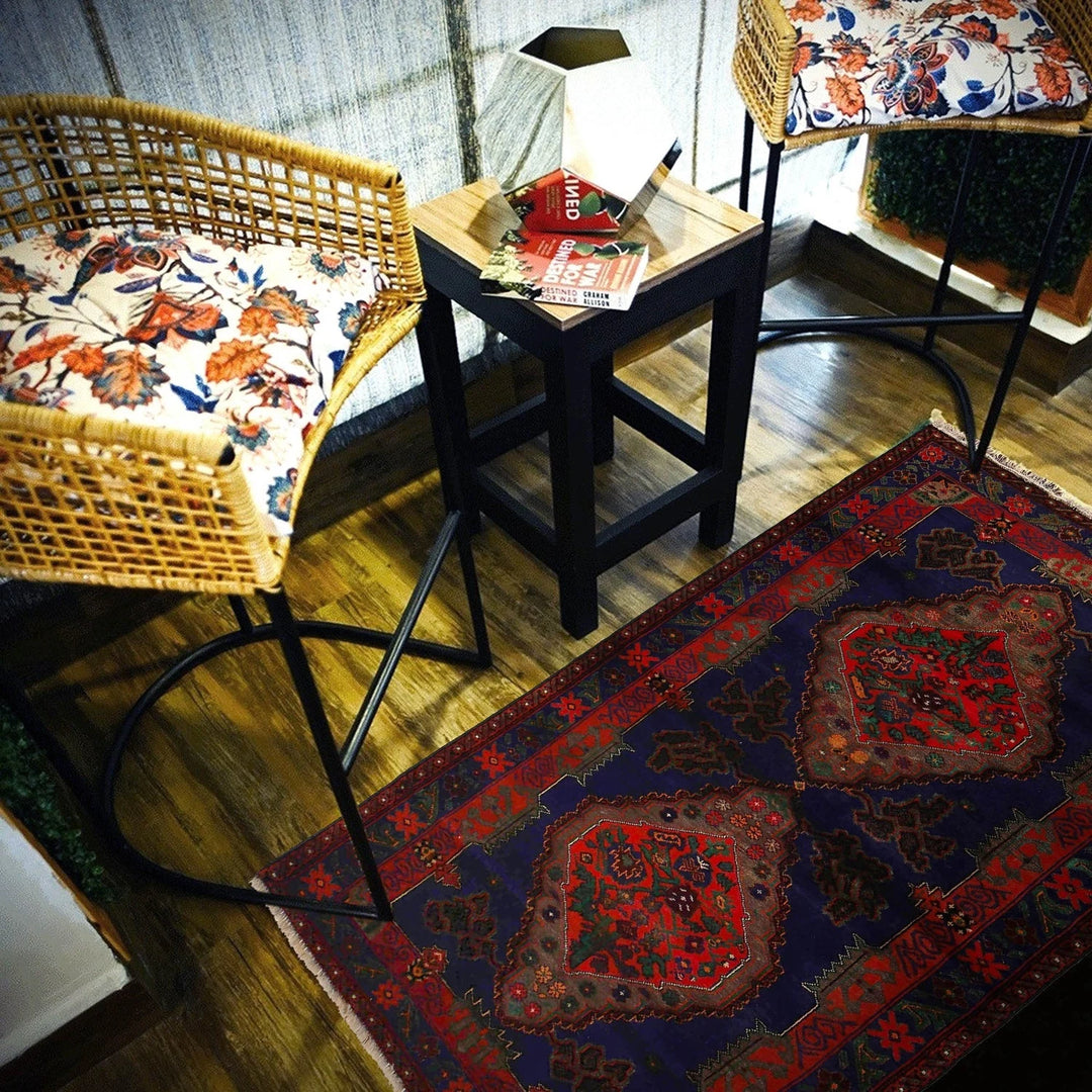 Afghan Baluchi Rug 4' 3" x 6' 7" Hand-Knotted | No. AL27090