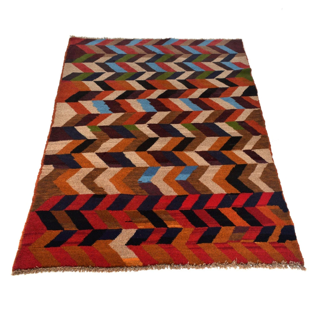 Afghan Baluchi Rug 3' 9" x 5' 11" Hand-Knotted | No. AL27160
