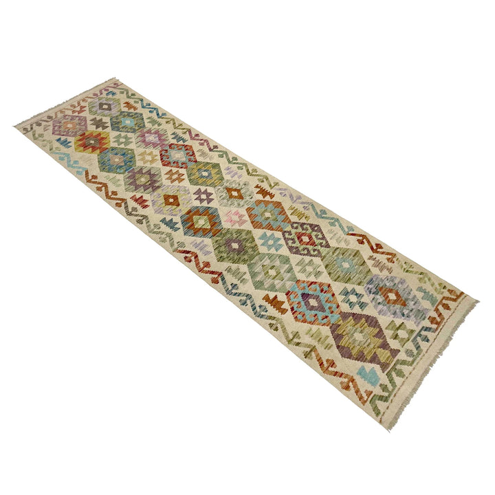 Afghan Vegetable Kilim Rug 2' 7" x 9' 5" Flat-Weave | No. AL271723