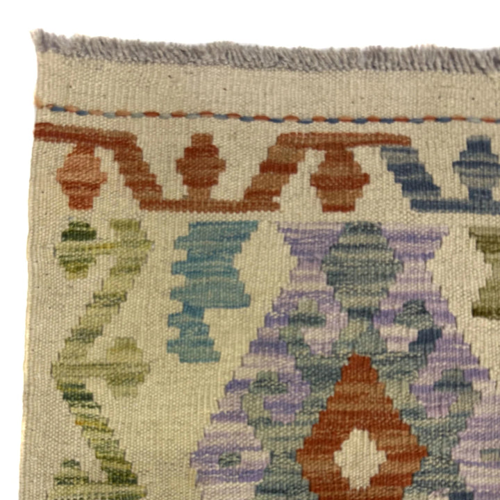Afghan Vegetable Kilim Rug 2' 7" x 9' 5" Flat-Weave | No. AL271723