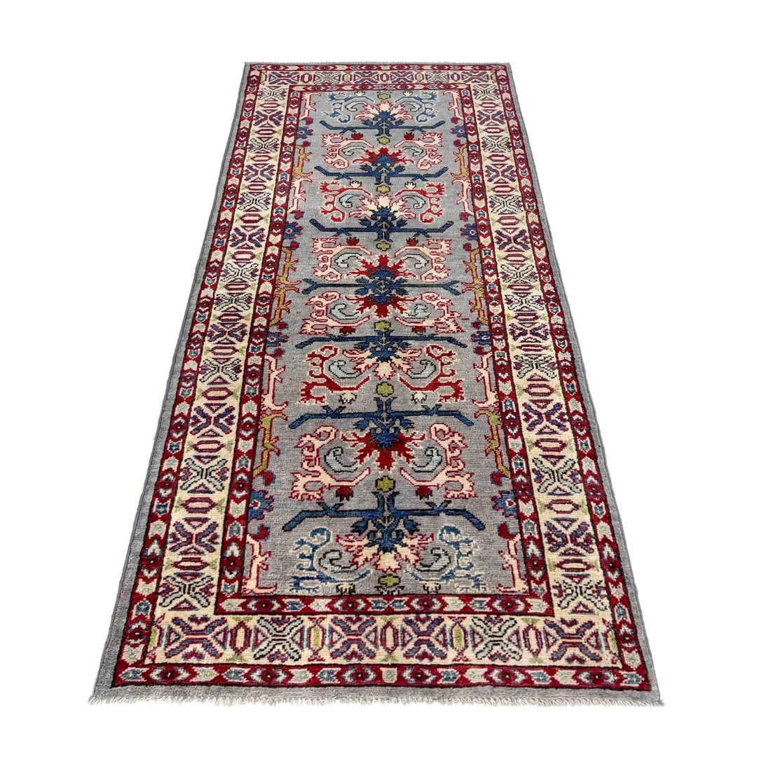 Afghan Kazak Rug 2' 7" x 6' 5" Hand-Knotted | No. AL27177