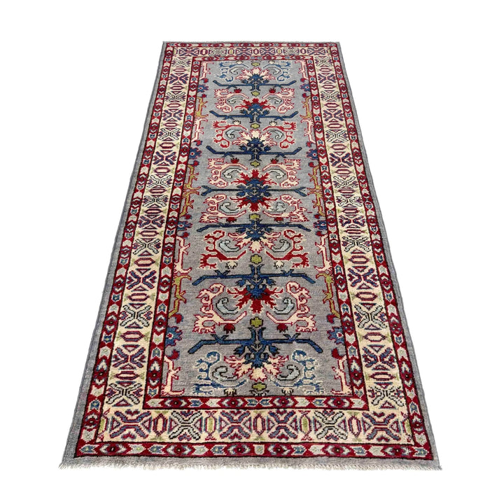 Afghan Kazak Rug 2' 7" x 6' 5" Hand-Knotted | No. AL27177
