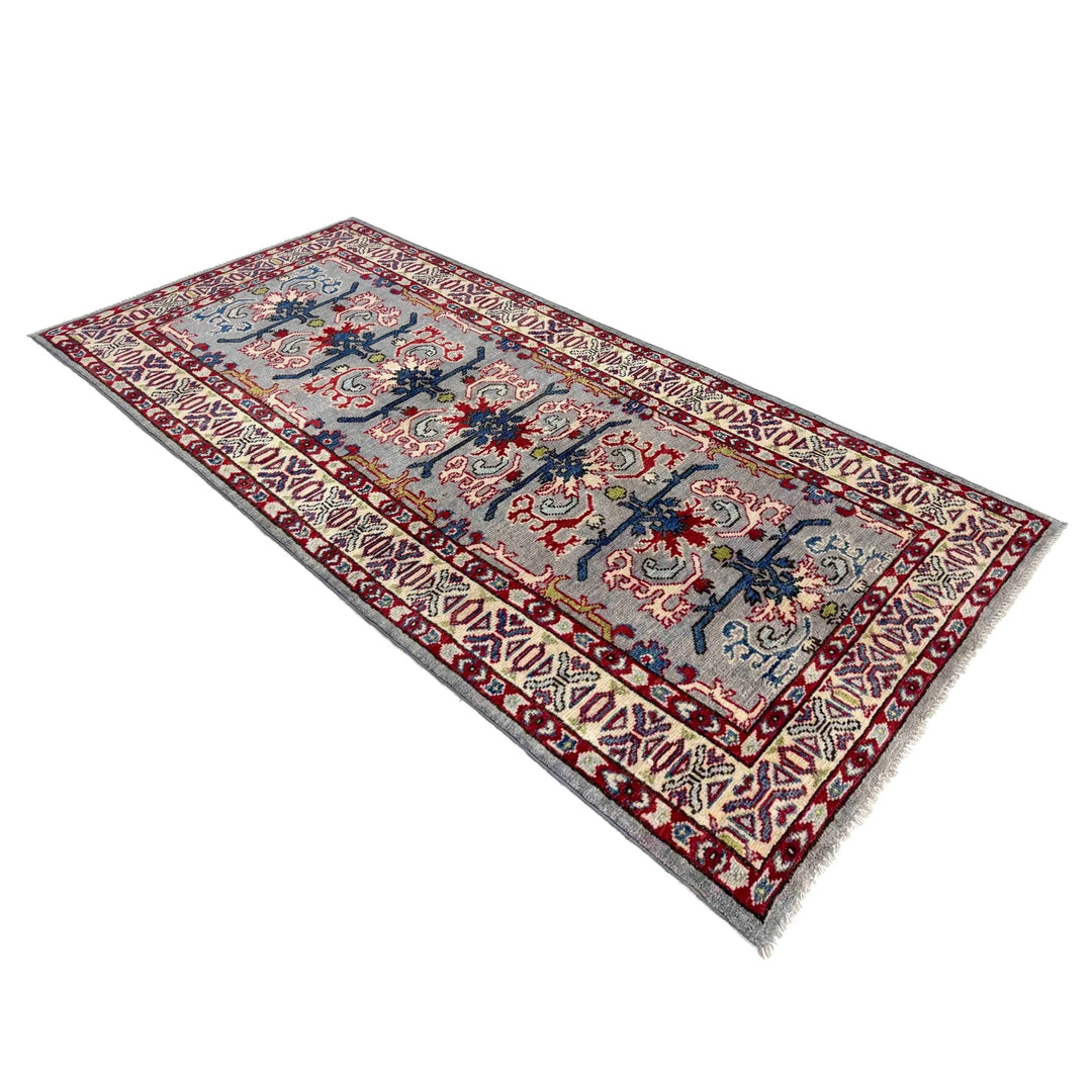 Afghan Kazak Rug 2' 7" x 6' 5" Hand-Knotted | No. AL27177
