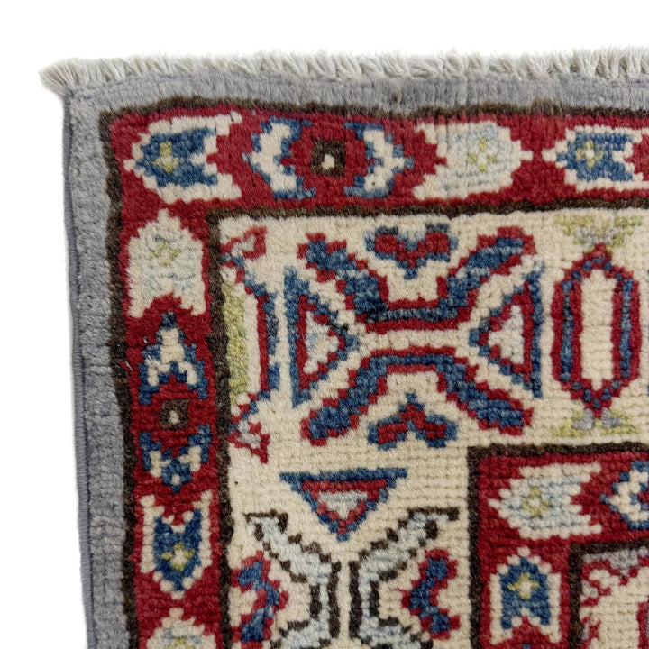 Afghan Kazak Rug 2' 7" x 6' 5" Hand-Knotted | No. AL27177