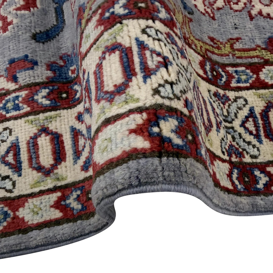 Afghan Kazak Rug 2' 7" x 6' 5" Hand-Knotted | No. AL27177