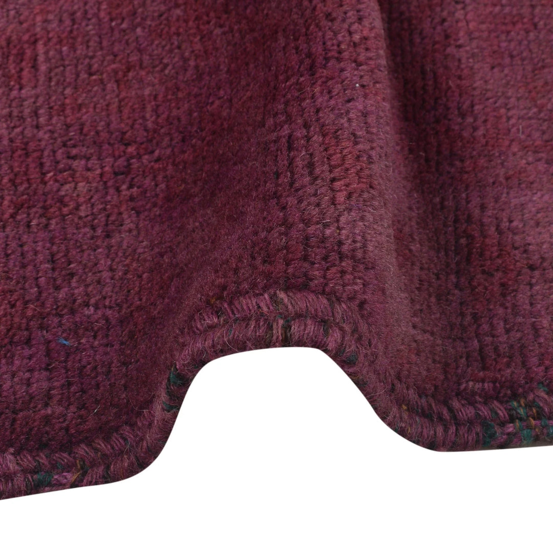 Purple Pakistani Overdyed Rug 3' 0" x 4' 6" Hand-Knotted | No. AL27191