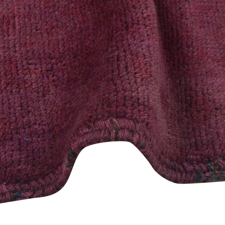 Purple Pakistani Overdyed Rug 3' 0" x 4' 6" Hand-Knotted | No. AL27191