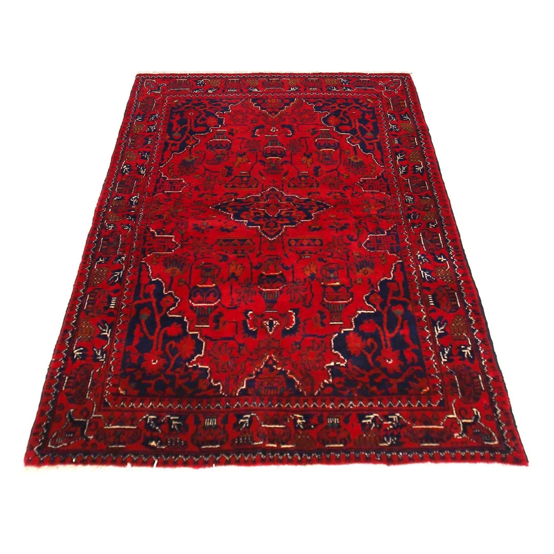 Afghan Khal Mohammadi Rug 3' 5" x 4' 11" Hand-Knotted | No. AL27284