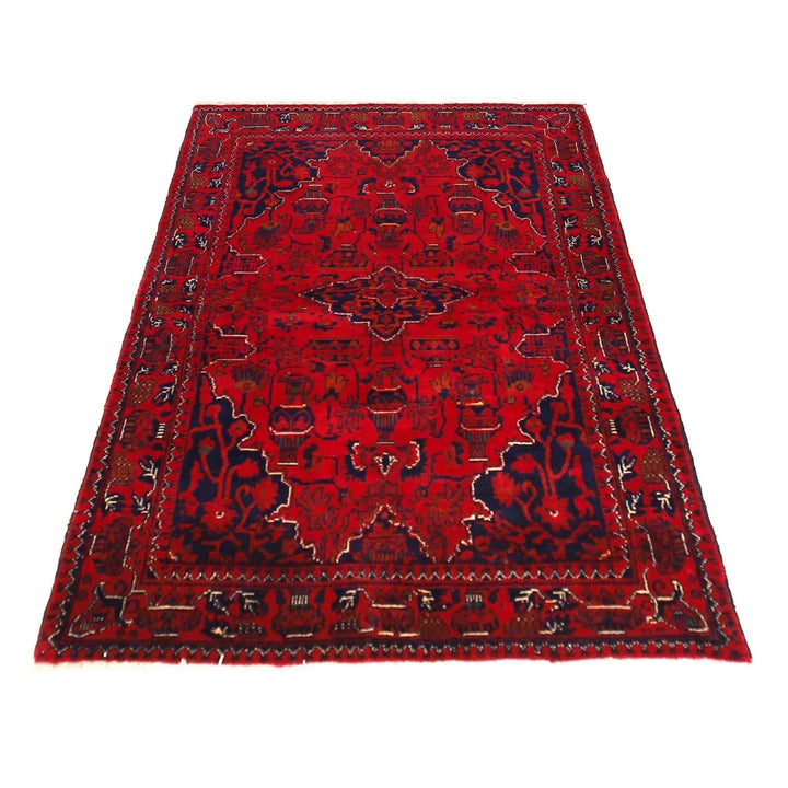 Afghan Khal Mohammadi Rug 3' 5" x 4' 11" Hand-Knotted | No. AL27284