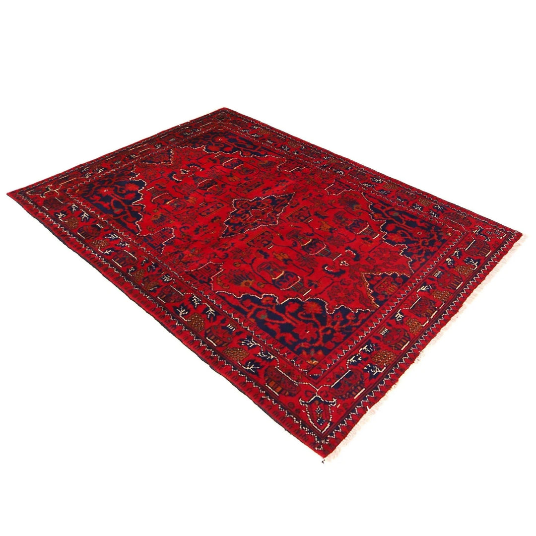 Afghan Khal Mohammadi Rug 3' 5" x 4' 11" Hand-Knotted | No. AL27284