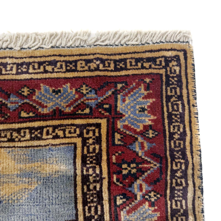 Multicolor Afghan Prayer Rug Rug 2' 8" x 3' 8" Hand-Knotted | No. AL27288