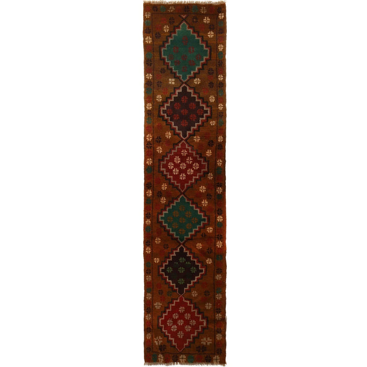 Afghan Baluchi Runner 2' 0" x 9' 7" Hand-Knotted | No. AL27391