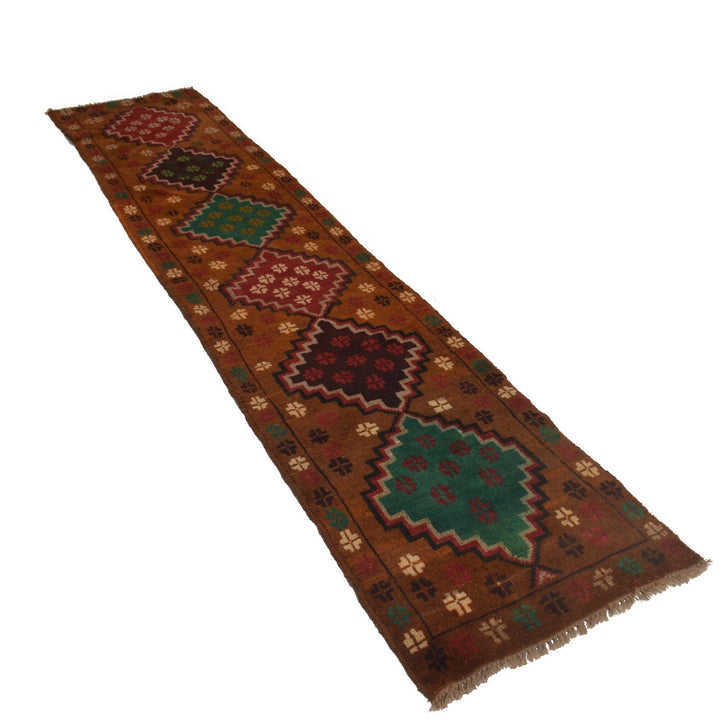 Afghan Baluchi Runner 2' 0" x 9' 7" Hand-Knotted | No. AL27391