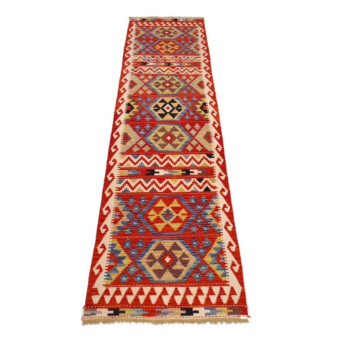Afghan Kilim Rug 2' 6" x 9' 8" Flat-Weave | No. AL27500