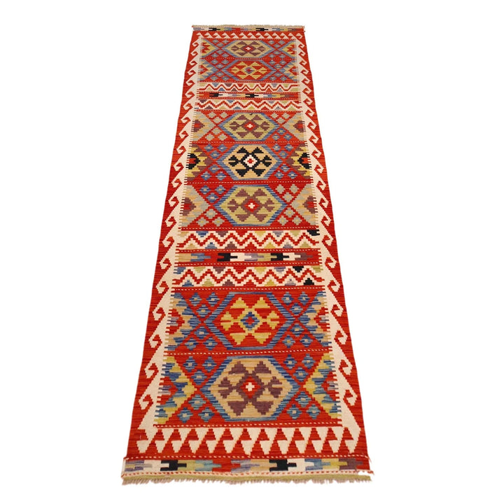 Afghan Kilim Rug 2' 6" x 9' 8" Flat-Weave | No. AL27500