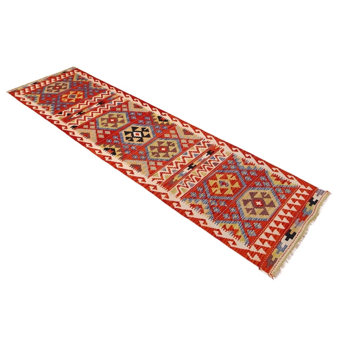 Afghan Kilim Rug 2' 6" x 9' 8" Flat-Weave | No. AL27500