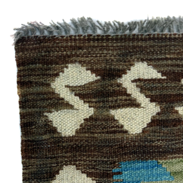Afghan Vegetable Kilim Rug 3' 3" x 5' 1" Flat-Weave | No. AL276639