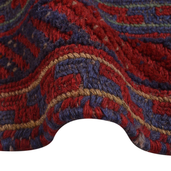 Red Afghan Mashwani Rug 5' 0" x 6' 3" Hand-Knotted | No. AL27795