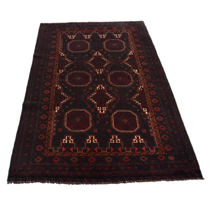 Afghan Baluchi Rug 4' 0" x 6' 3" Hand-Knotted | No. AL27809