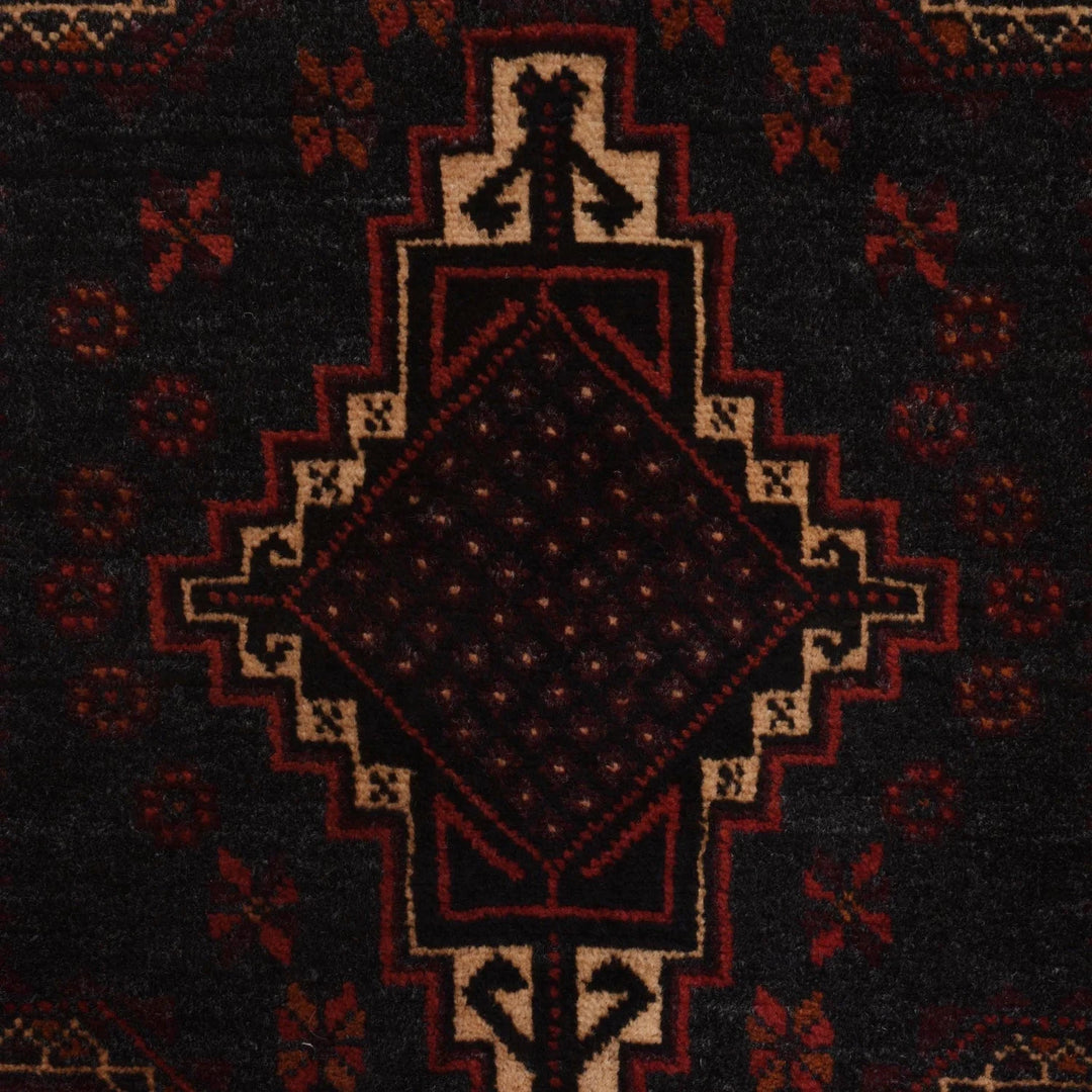 Afghan Baluchi Rug 4' 0" x 6' 3" Hand-Knotted | No. AL27809